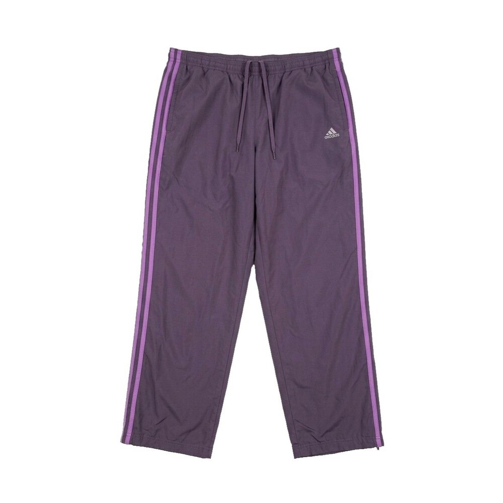 Adidas Track Pants 3 Stripe Windbreaker Men' Women's Purple Nylon L Retro Y2K